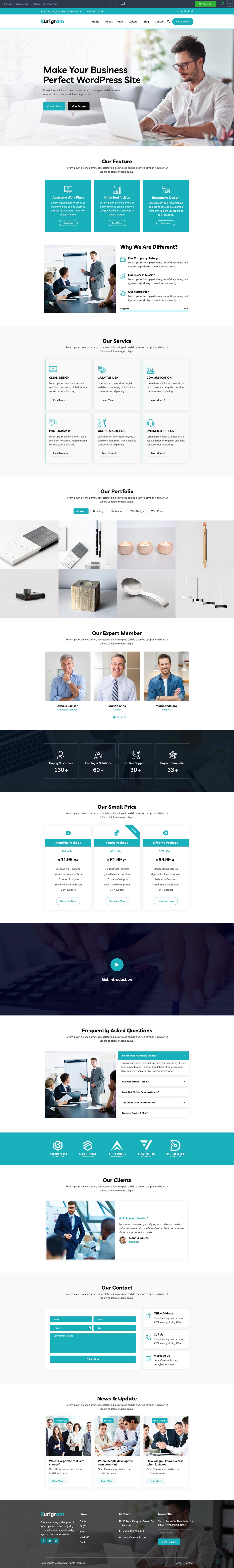 Kurigram - Corporate Business Responsive WordPress Theme template