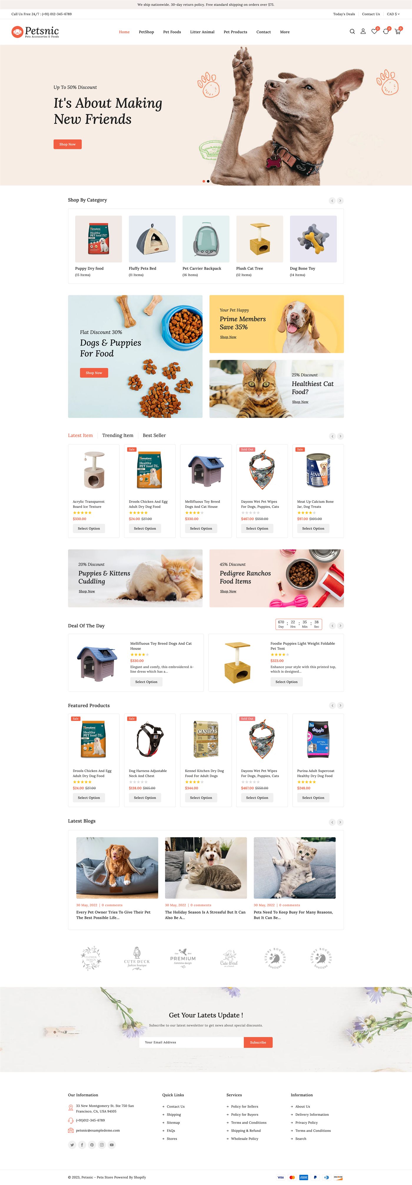Petsnic - Pets Store Shopify 2.0 Responsive Theme